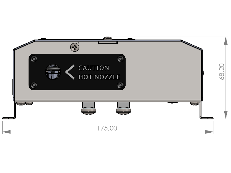 face view of LorryGuard with dimensions